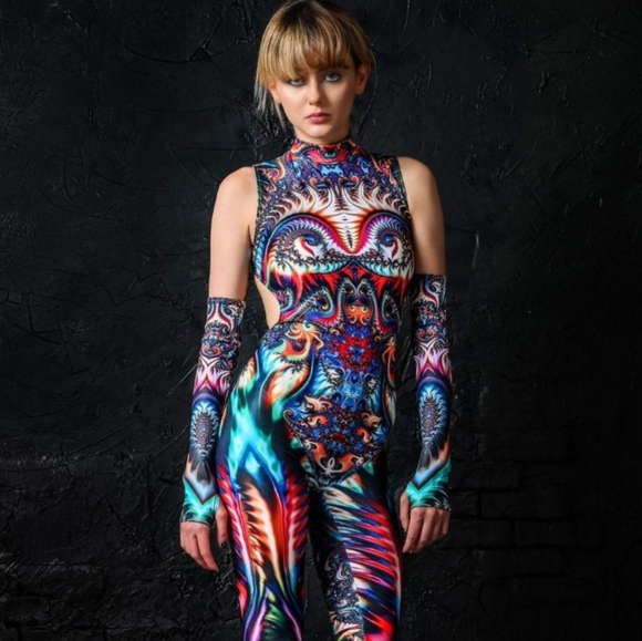 BADINKA BEYOND DIVERGENCY CATSUIT HOODIE ROMPER BACK & FRONT OPENING COSPLAY XS - Picture 11 of 15